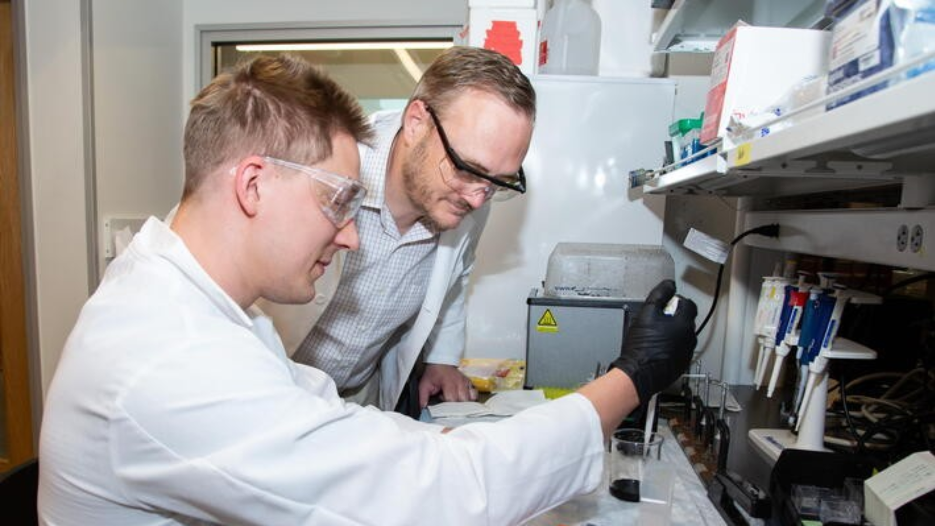two men working in a lab
